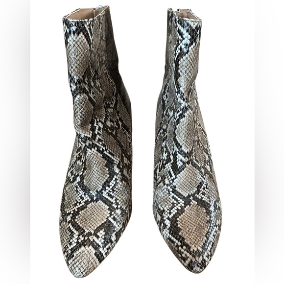DV by Dolce Vita Sz 11 Zabrina Pointed Toe Snakeskin Bootie Boots Bikercore - Picture 5 of 9